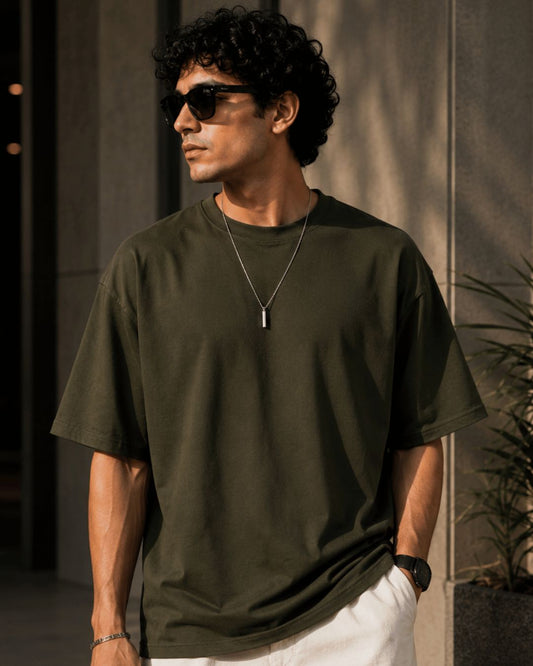 Military Olive - Oversized Classic Unisex Tshirt