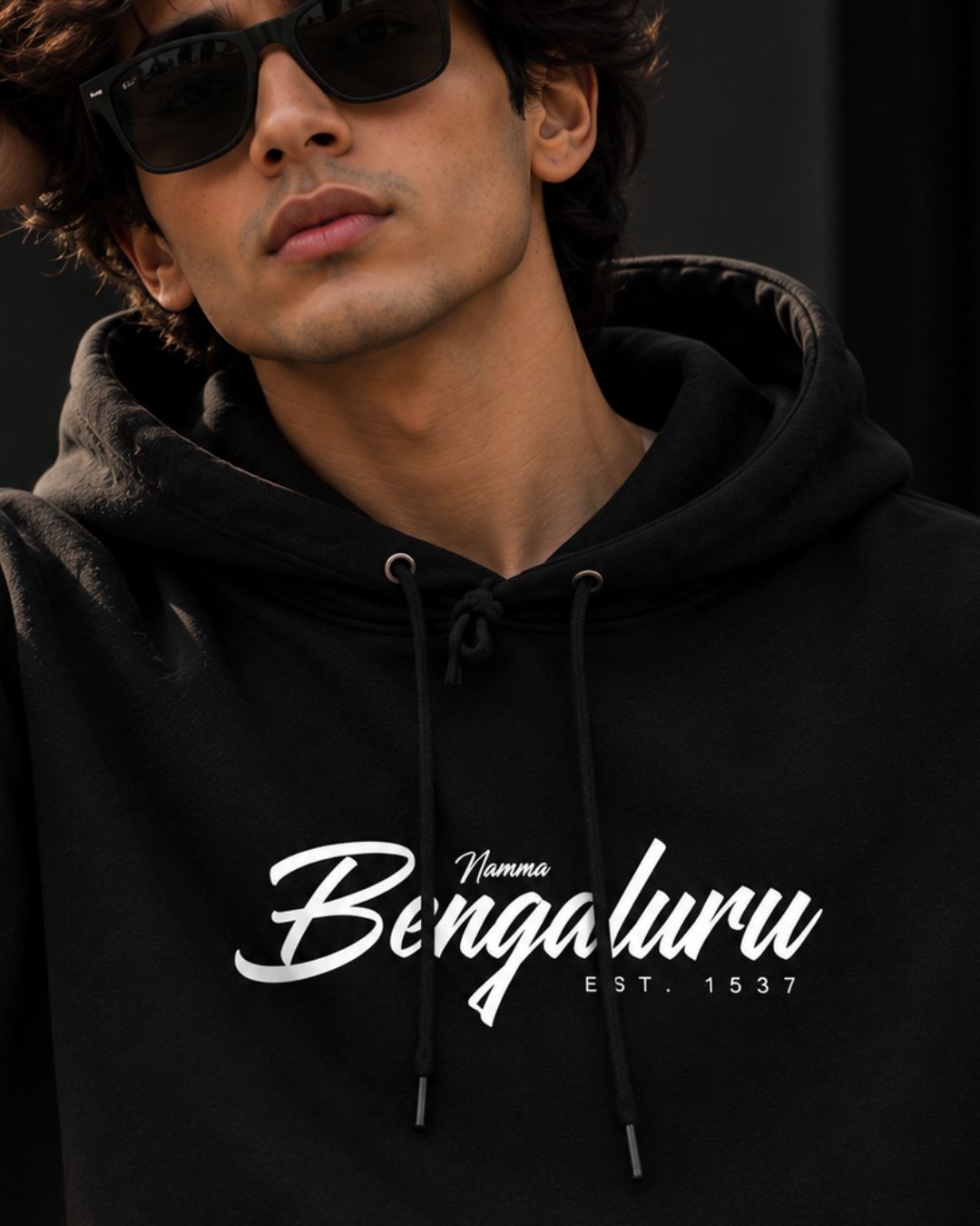 Namma Bengaluru Black - ODD Oversized Heavyweight Hoodie