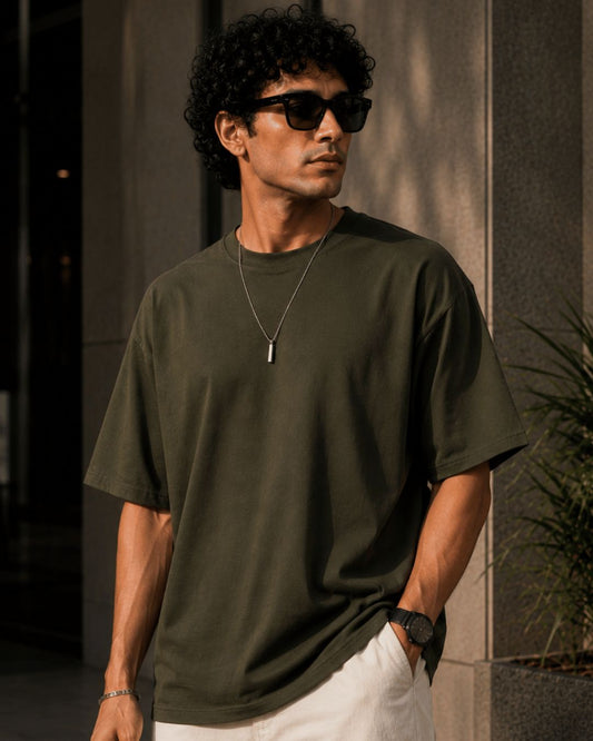 Military Olive - Oversized Classic Unisex Tshirt