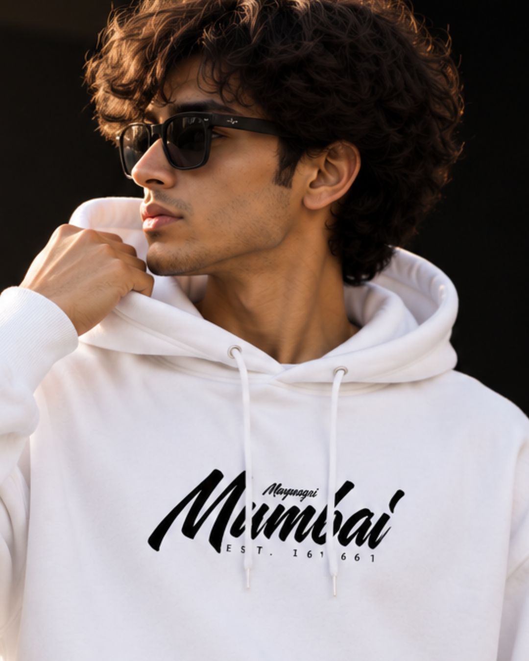 Maynagiri Mumbai White - ODD Oversized Heavyweight Hoodie