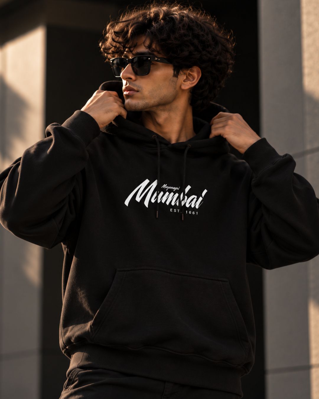 Maynagiri Mumbai  Black - ODD Oversized Heavyweight Hoodie