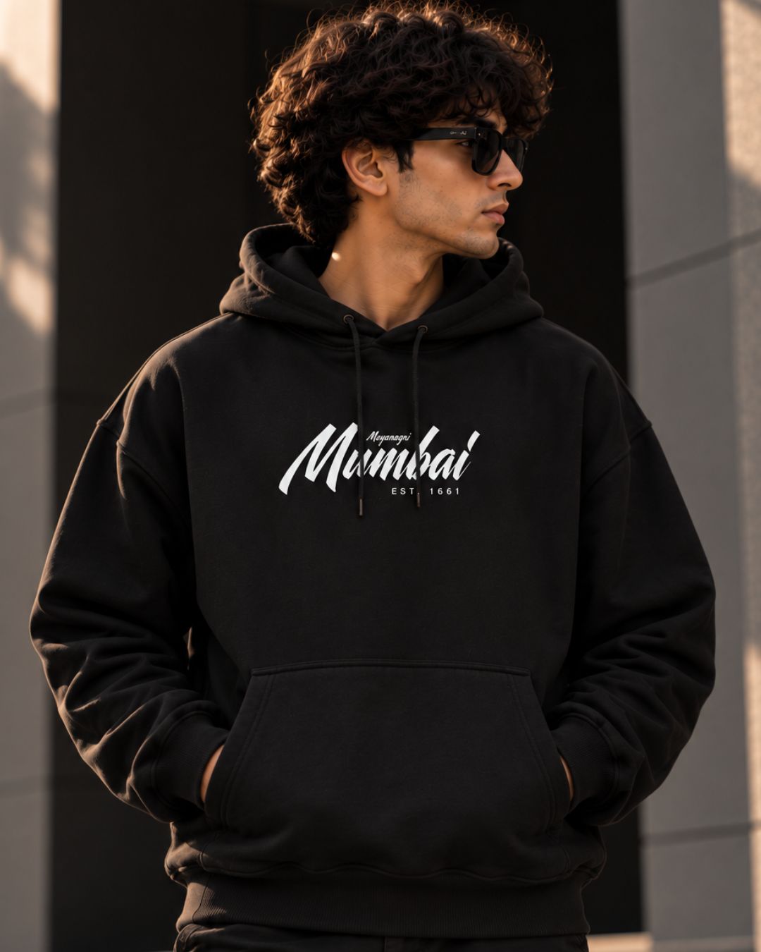 Maynagiri Mumbai  Black - ODD Oversized Heavyweight Hoodie