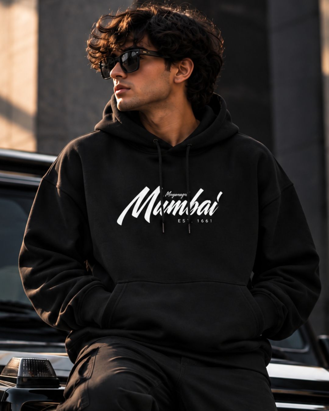 Maynagiri Mumbai  Black - ODD Oversized Heavyweight Hoodie
